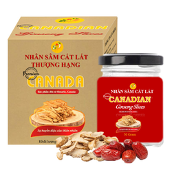 Sâm khô Canada cắt lát thượng hạng - Hộp 50gram