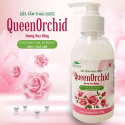 Sữa tắm thảo dược Queen Orchid hương hoa hồng 330ml
