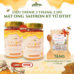 Liệu trình 2 hũ Mật ong Saffron đông trùng hạ thảo Kỷ tử (380ml) - dùng 3 tháng