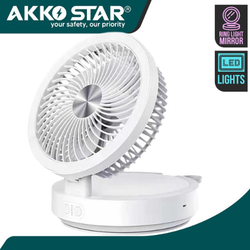 Quạt để đèn pin có gương LED AKKO STAR 53920