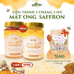 Liệu trình 2 hũ Mật ong Saffron Tinh nghệ (380ml) - dùng 3 tháng