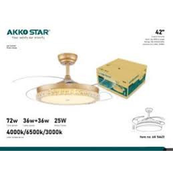 Quạt Trần Có Đèn LED 36W AKKO STAR 56631