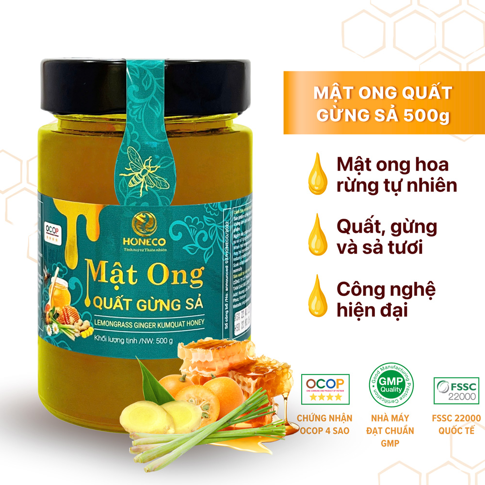 Mật ong Quất gừng sả 500g