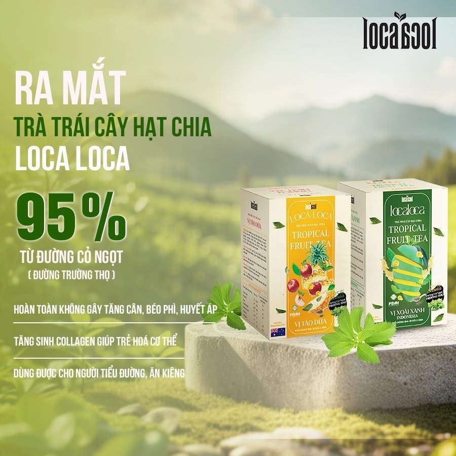 Trà trái cây hạt chia Loca