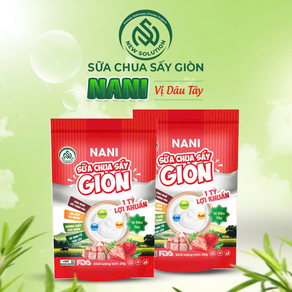 Sữa chua sấy thăng hoa vị Dâu